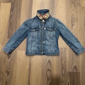 Authentic Designer Burberry Brit Denim Jean Jacket Blue S M 6 8